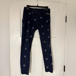 LOFT modern Blue Floral Trousers skinny - 0